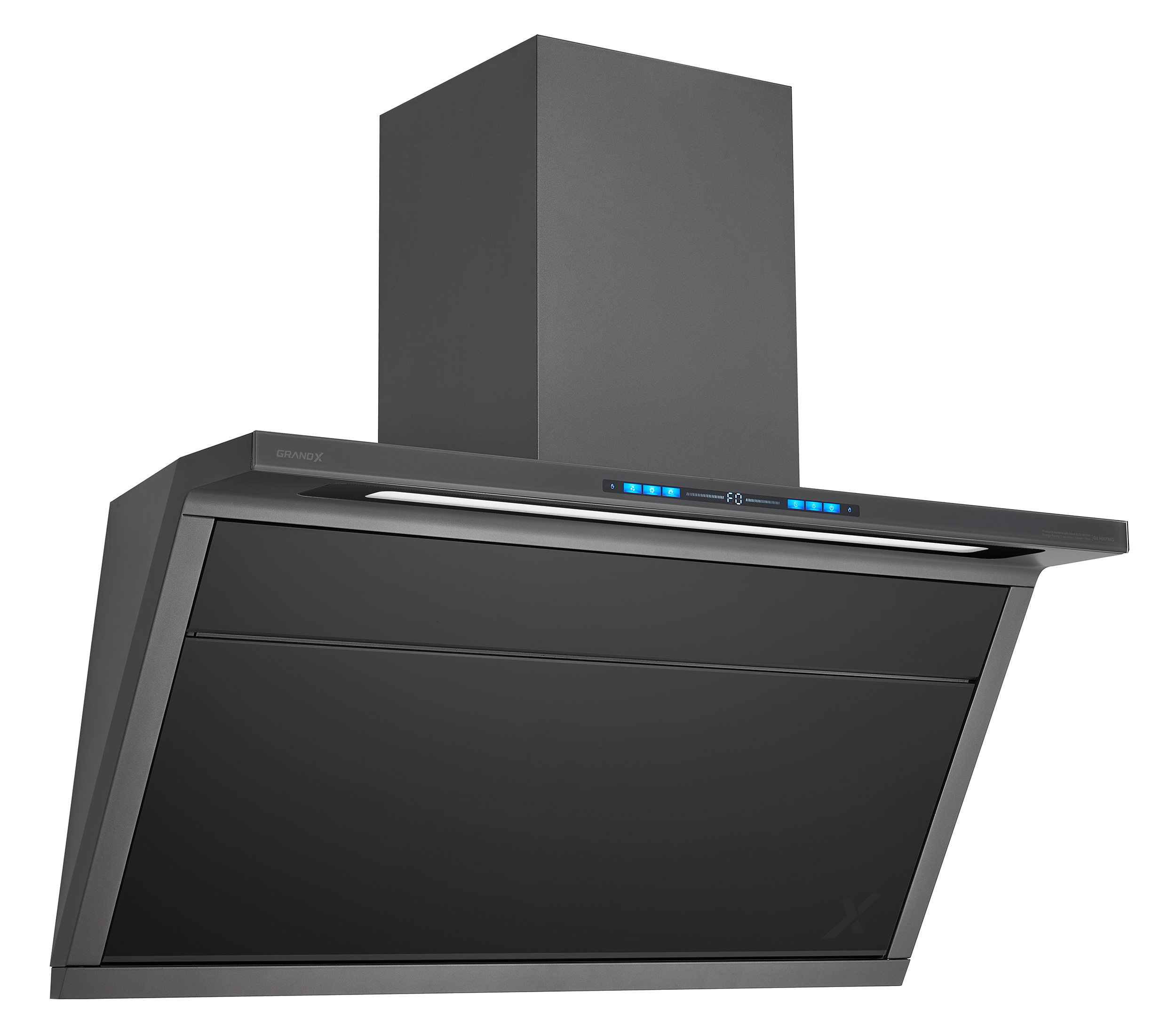 Máy hút mùi áp tường kính vát mở cửa tự động 90cm GrandX GX H90T88G(GX H90T88M)