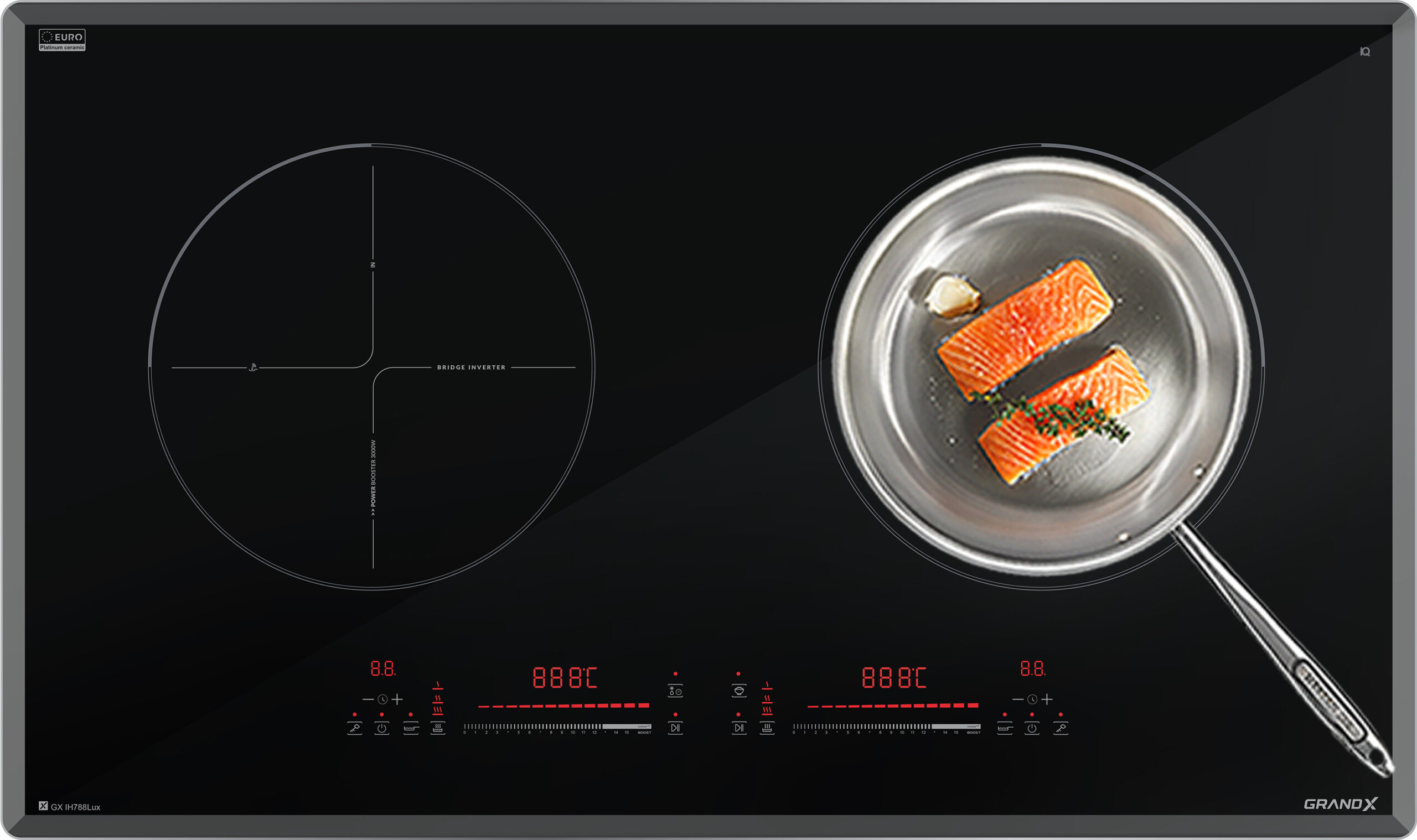 Bếp từ 2 vùng nấu GrandX GX IH788Lux 6000W
