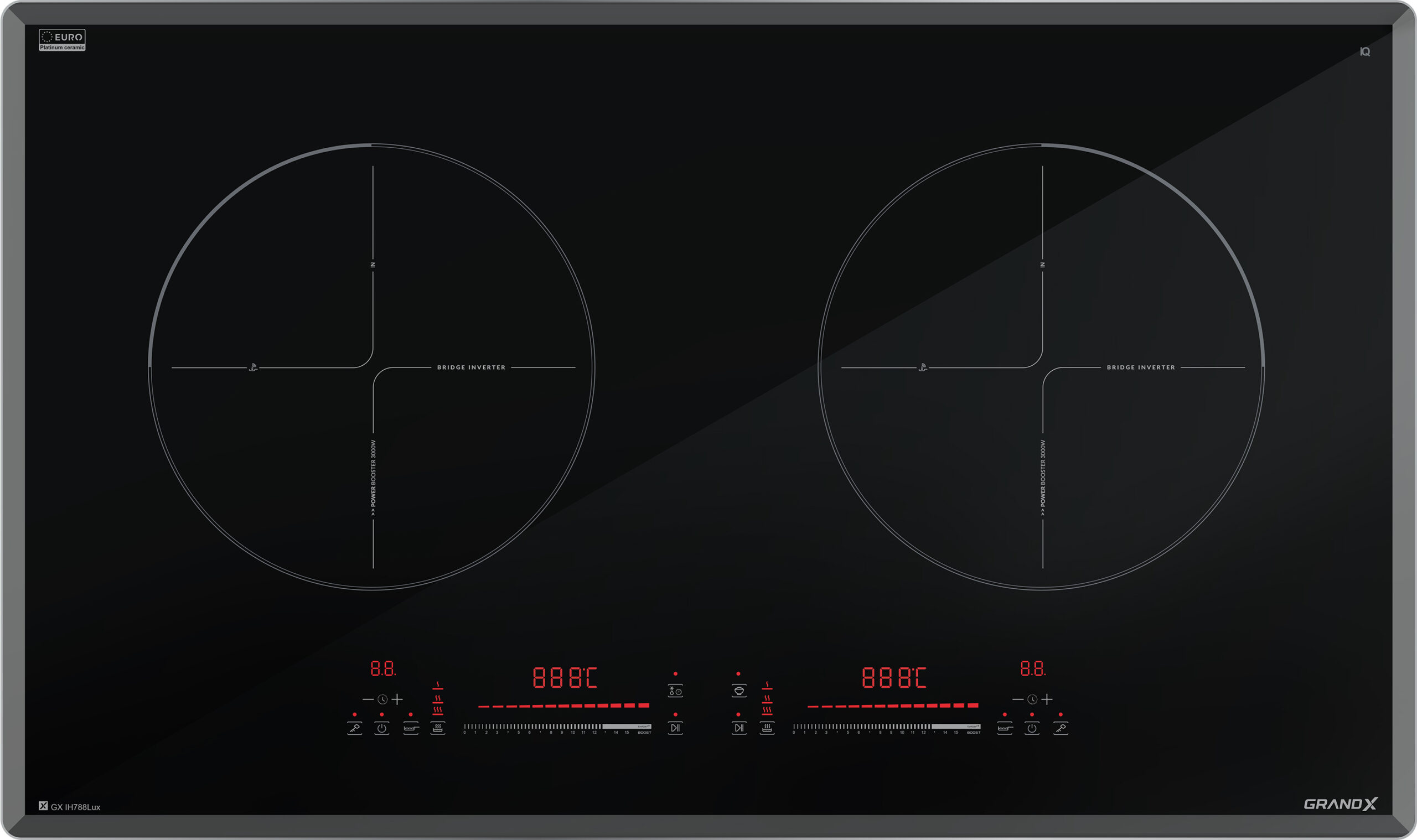 Bếp từ 2 vùng nấu GrandX GX IH788Lux 6000W
