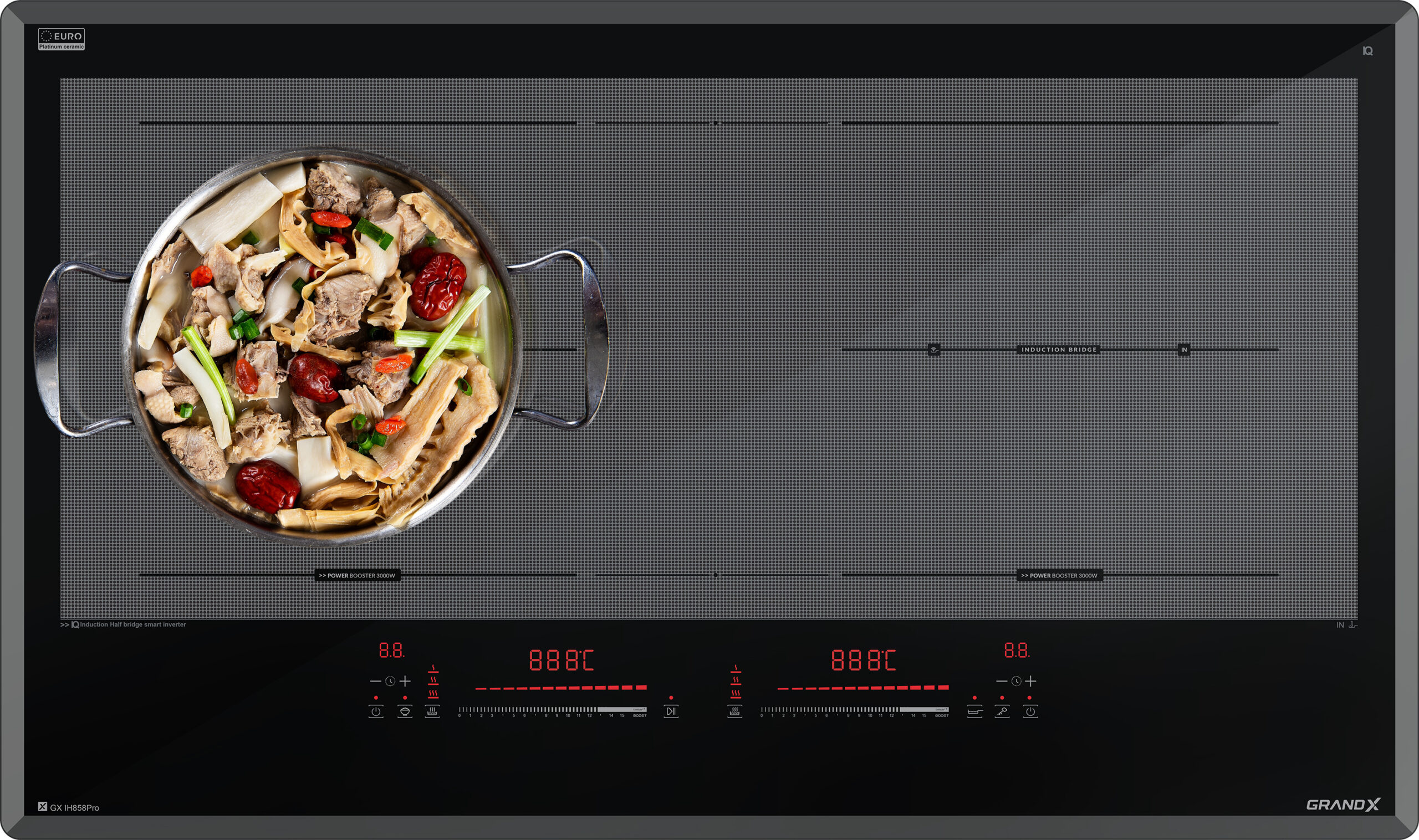 Bếp từ 2 vùng nấu GrandX GX IH858Pro 3700W