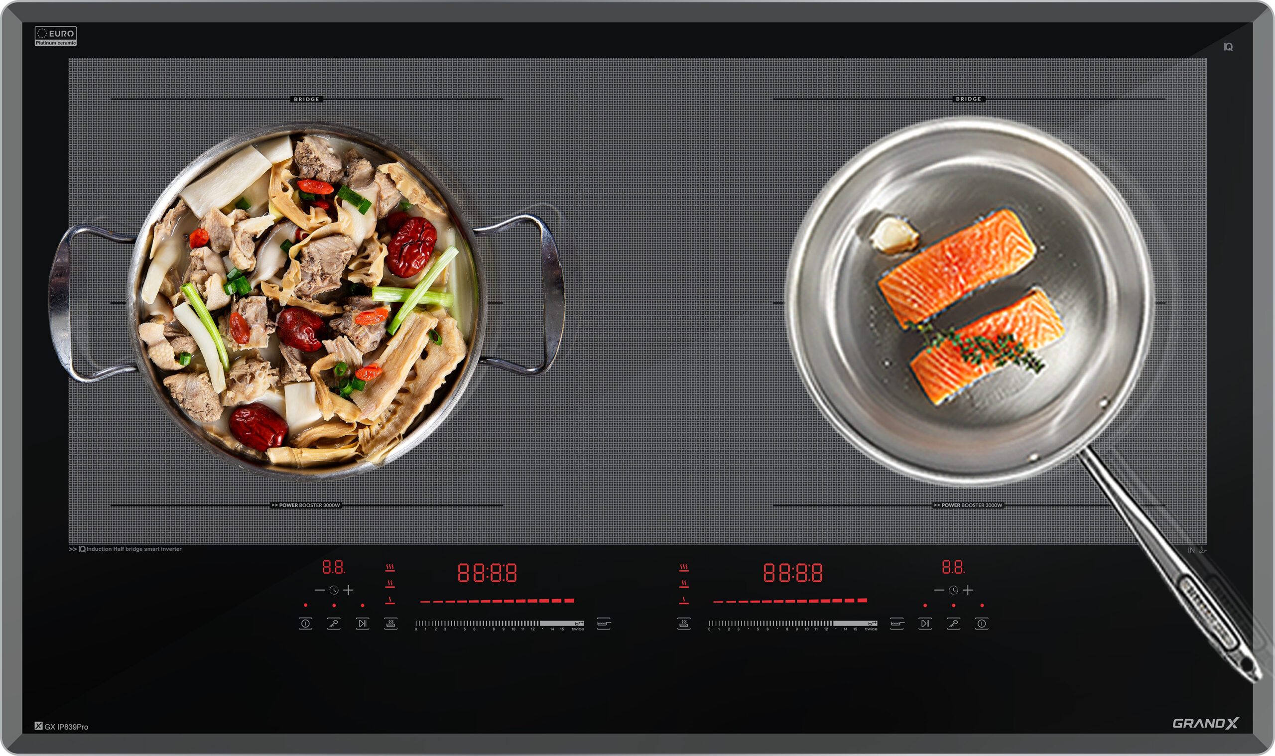 Bếp từ 2 vùng nấu GrandX GX IP839Pro 3700W