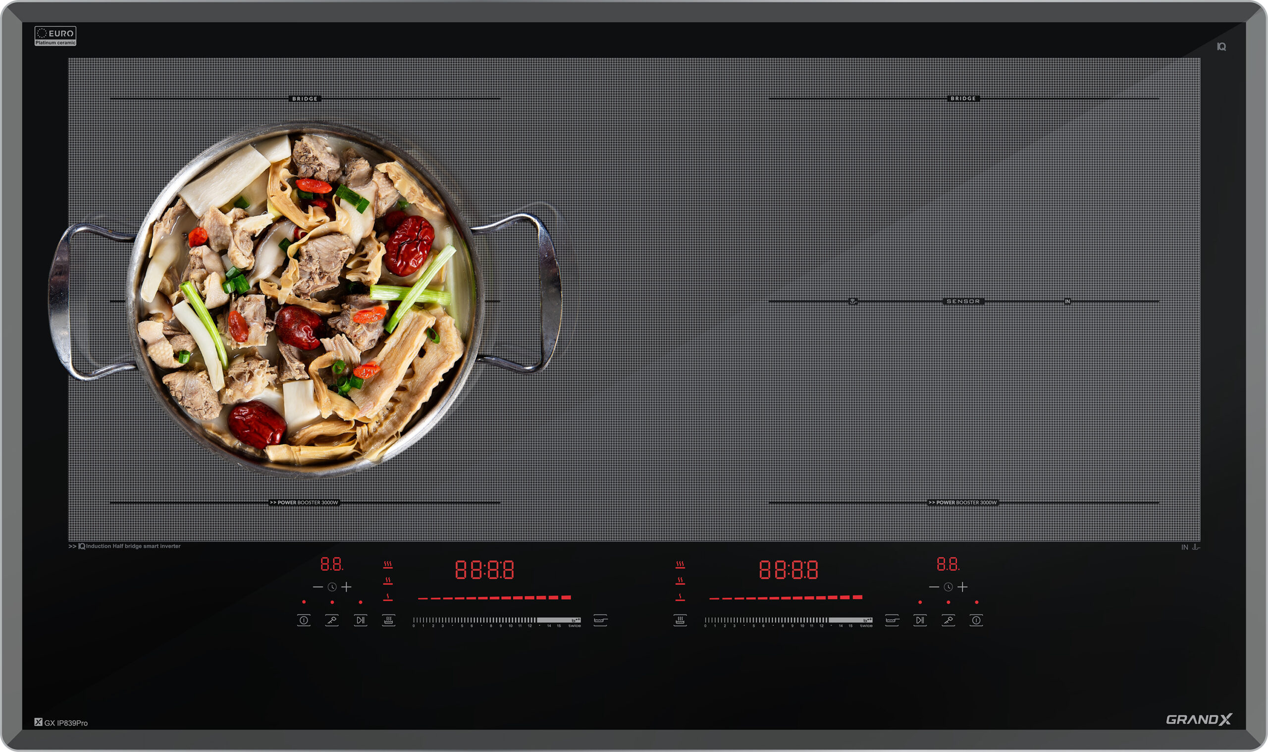 Bếp từ 2 vùng nấu GrandX GX IP839Pro 3700W