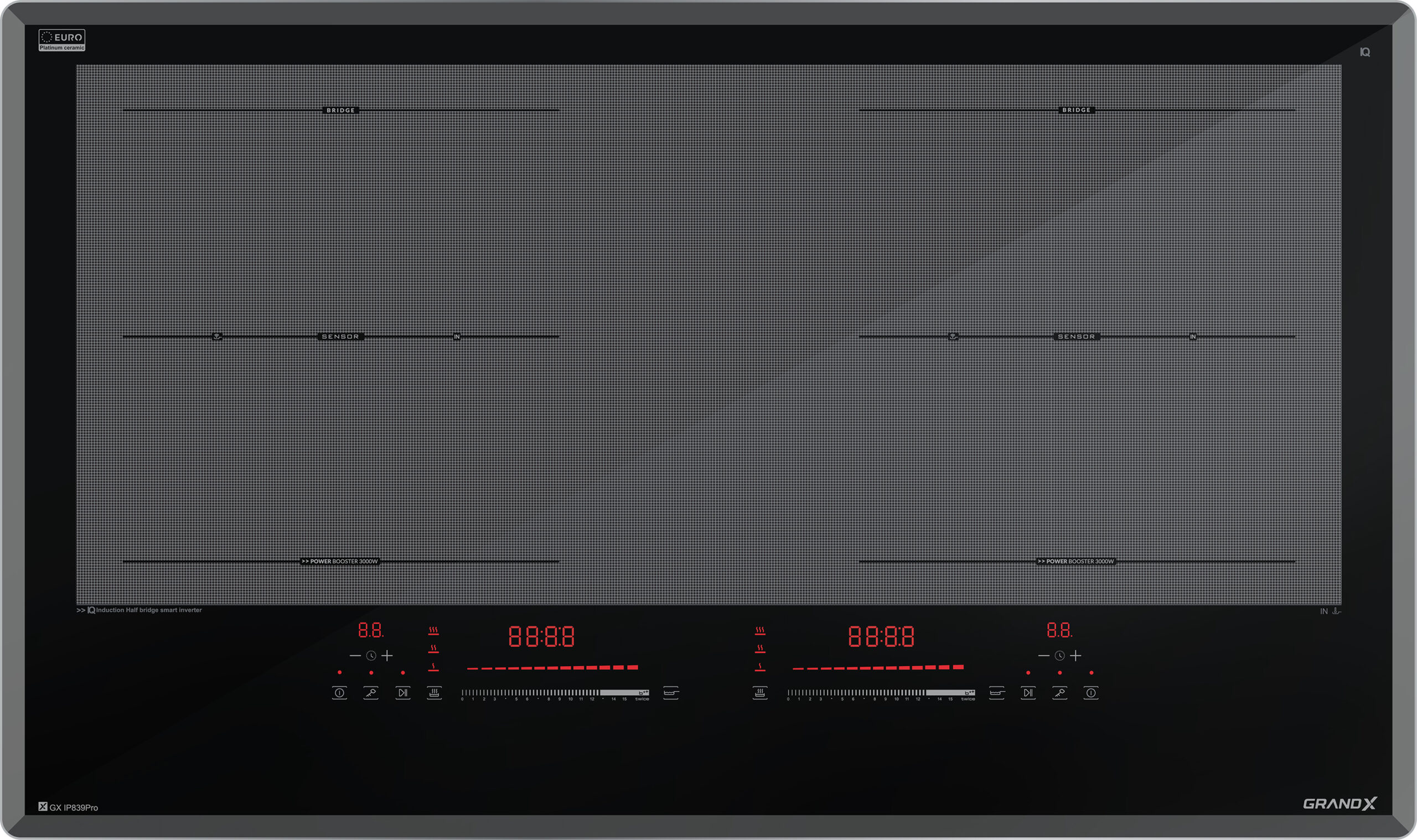 Bếp từ 2 vùng nấu GrandX GX IP839Pro 3700W