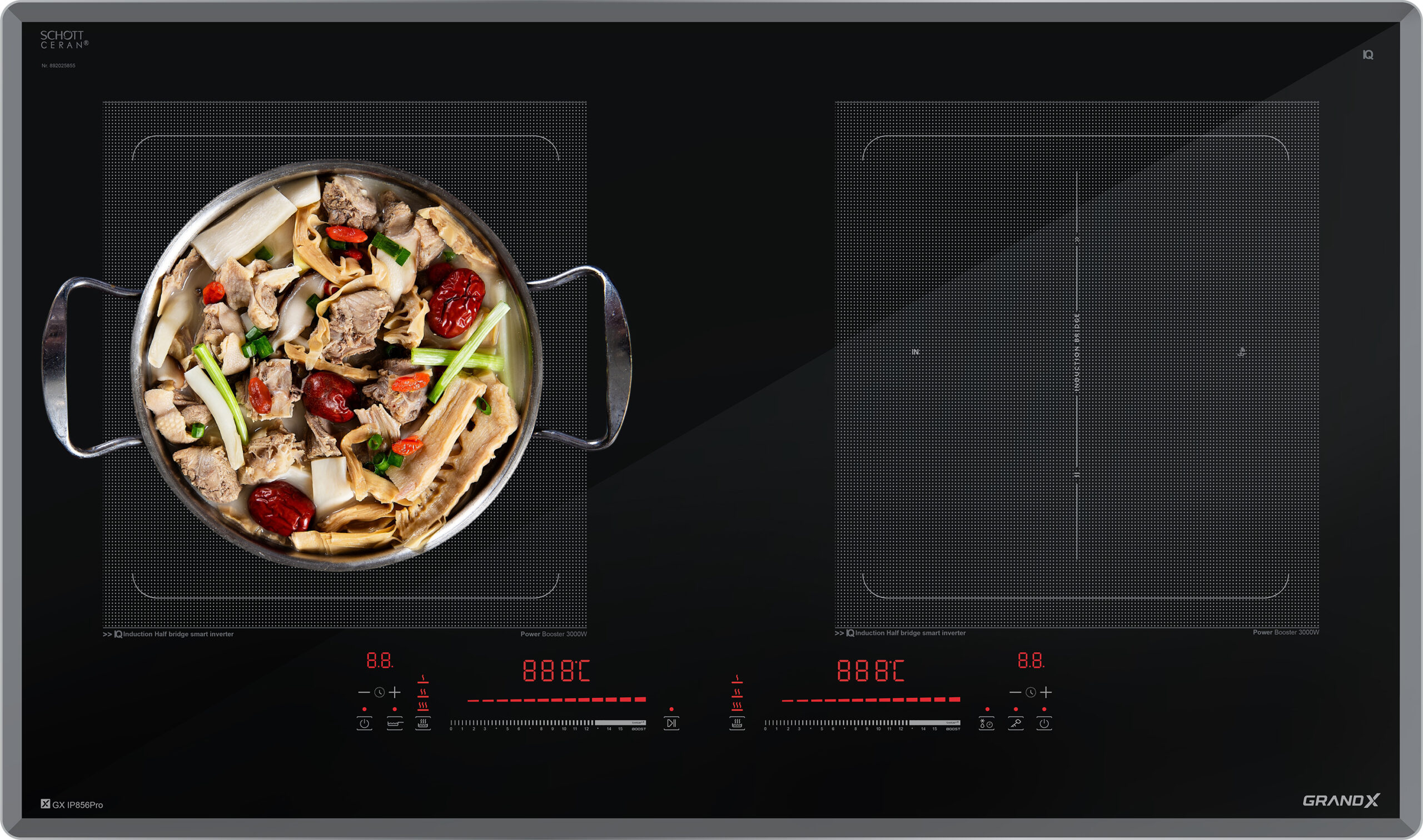 Bếp từ 2 vùng nấu GrandX GX IP856Pro 3700W