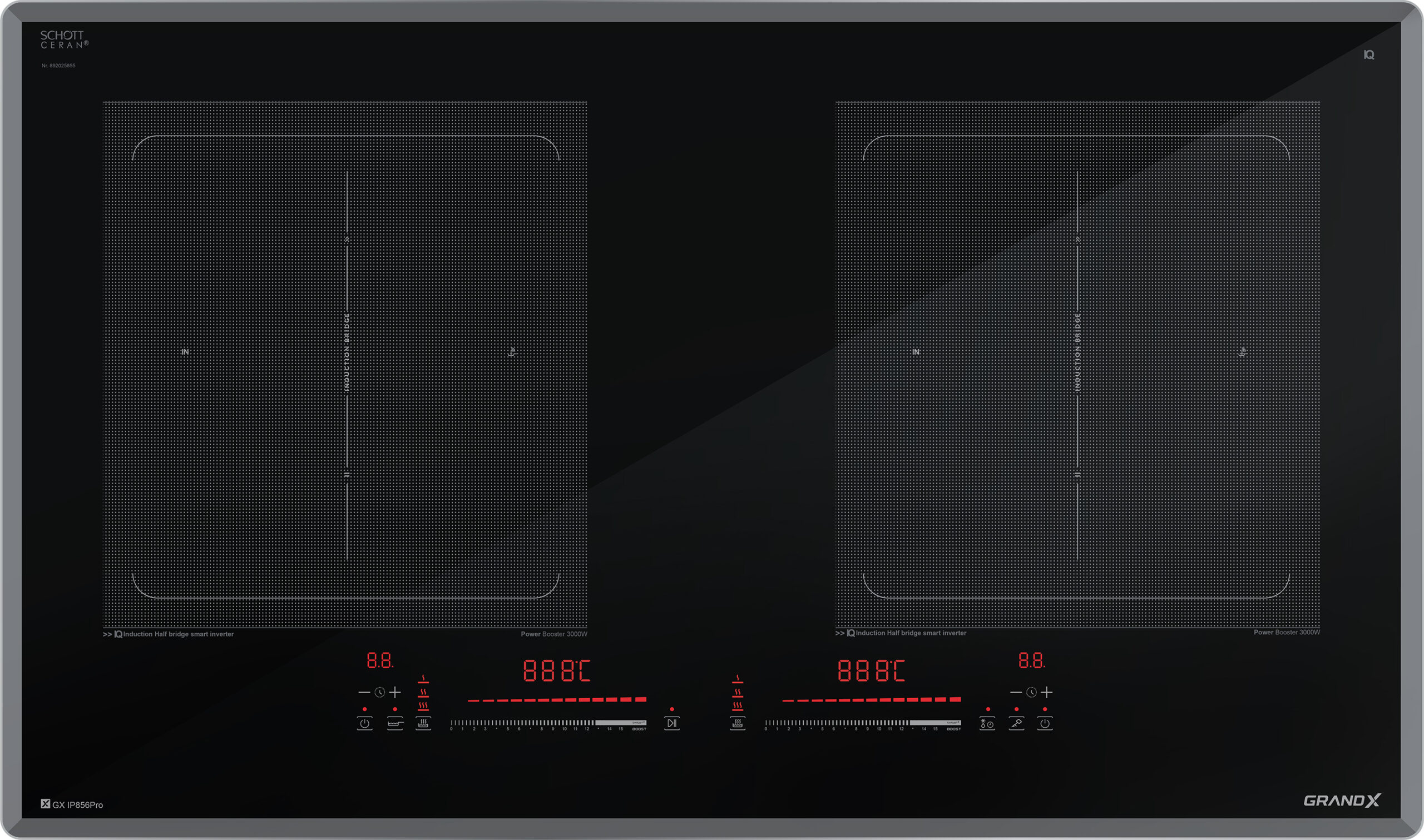 Bếp từ 2 vùng nấu GrandX GX IP856Pro 3700W