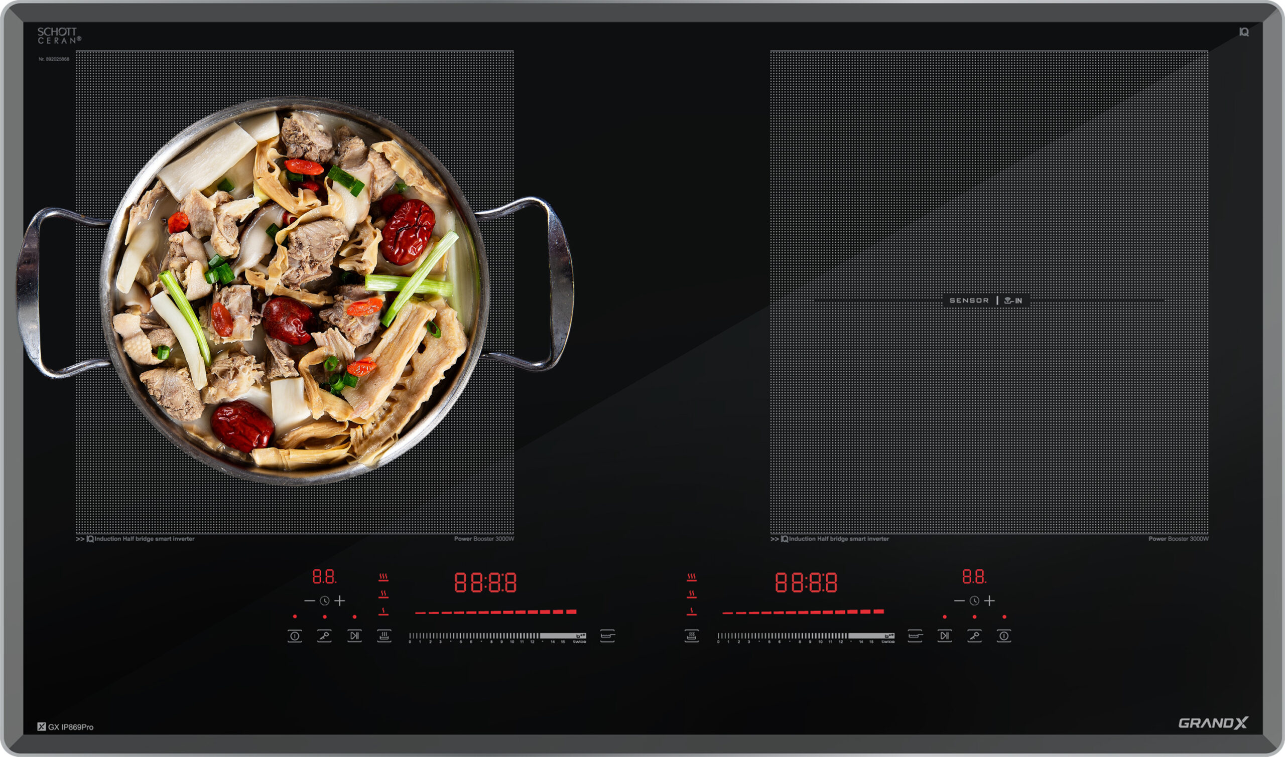 Bếp từ 2 vùng nấu GrandX GX IP869Pro 3700W