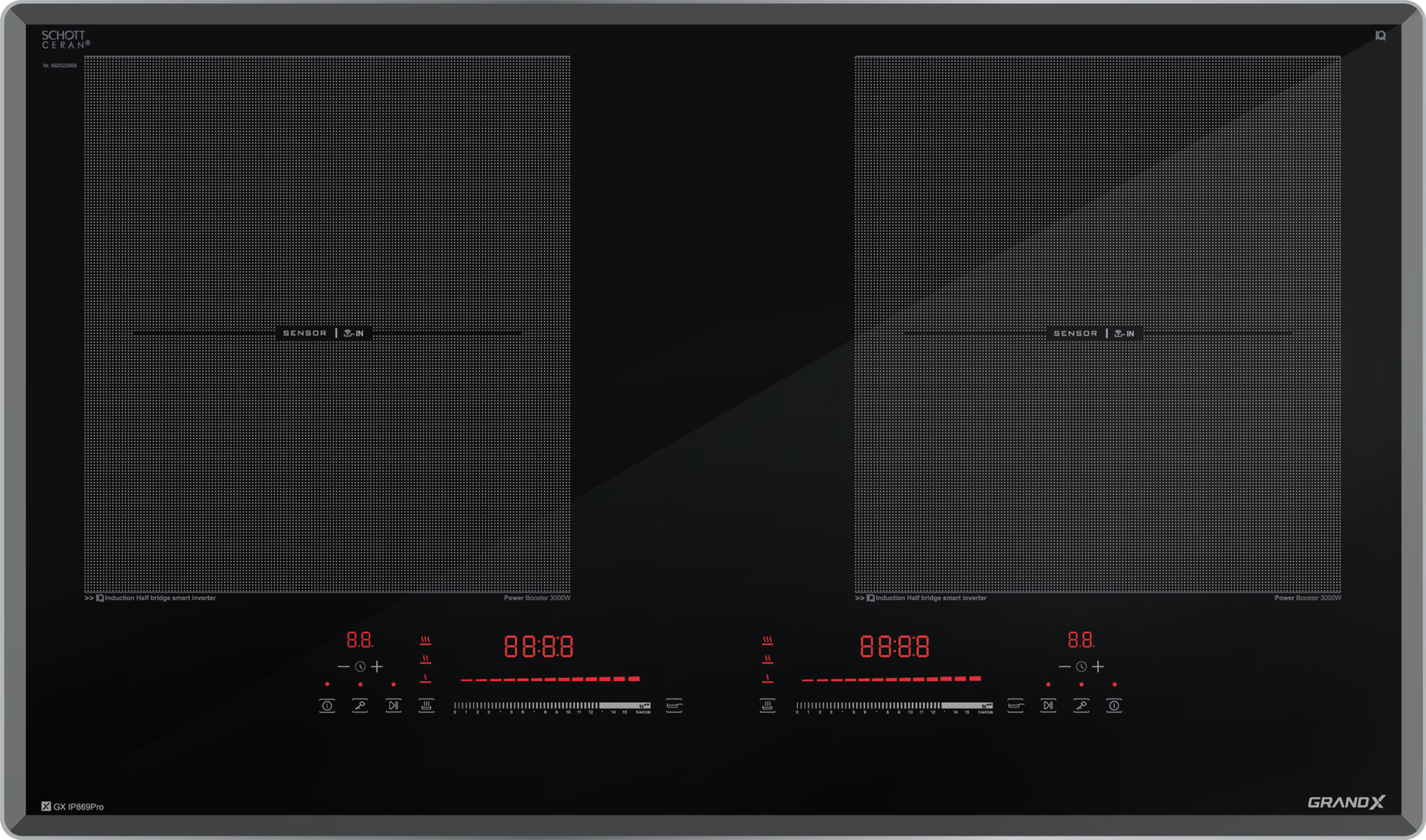 Bếp từ 2 vùng nấu GrandX GX IP869Pro 3700W