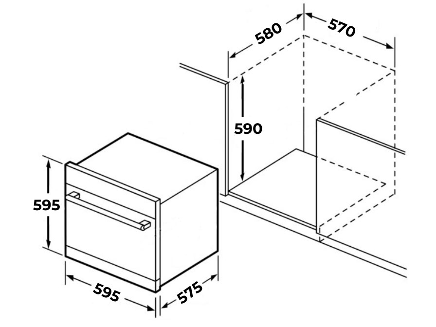Lò nướng âm tủ 75 lít GrandX GX75V8