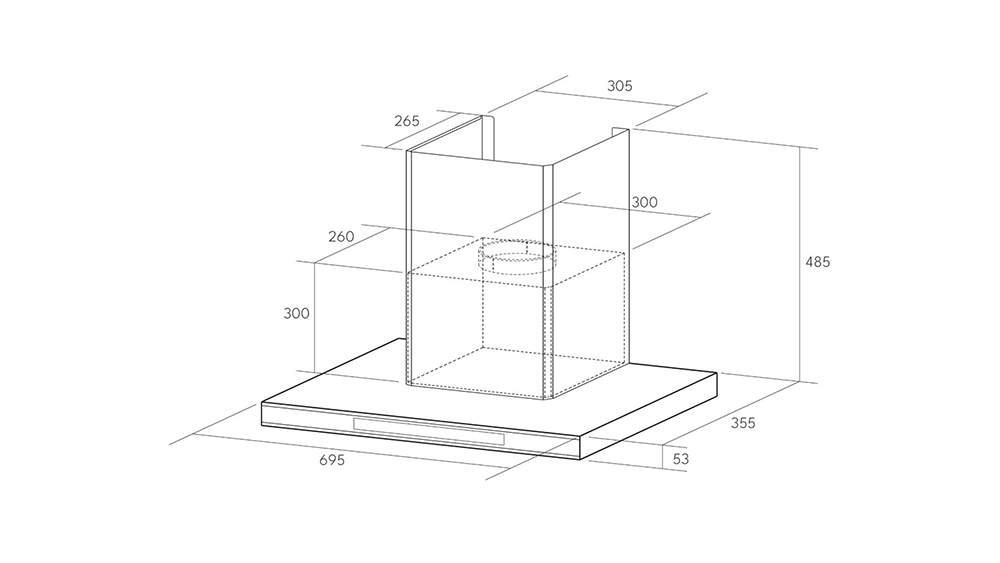 Hút mùi Zemmer chữ T HZM 700 MULTI