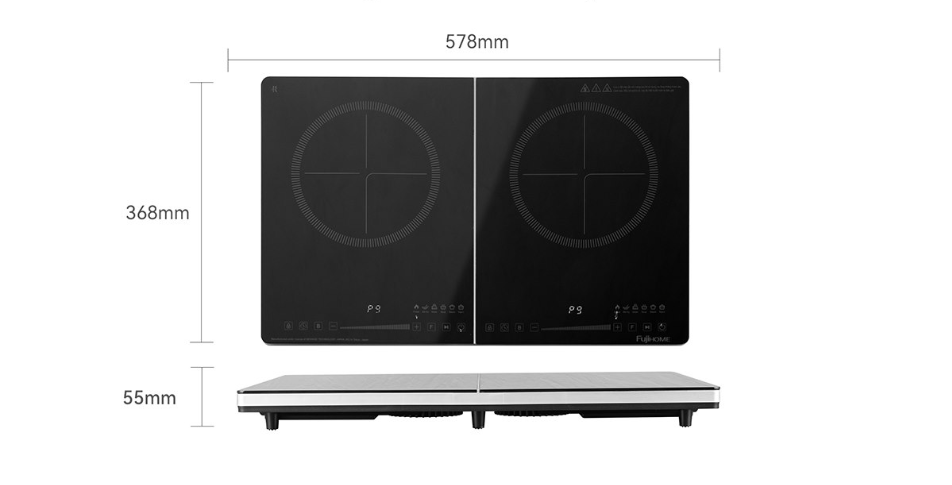 Bếp từ 2 vùng nấu 3500W Fujihome IC2123