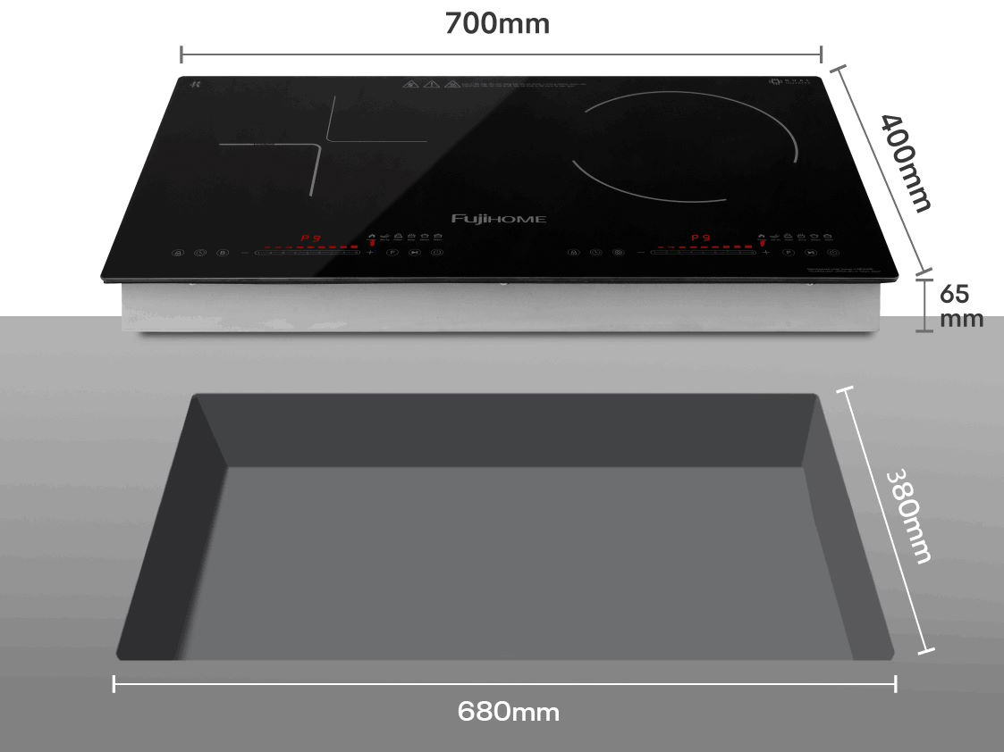 Bếp từ và hồng ngoại 2 vùng nấu 4400W Fujihome IC2519