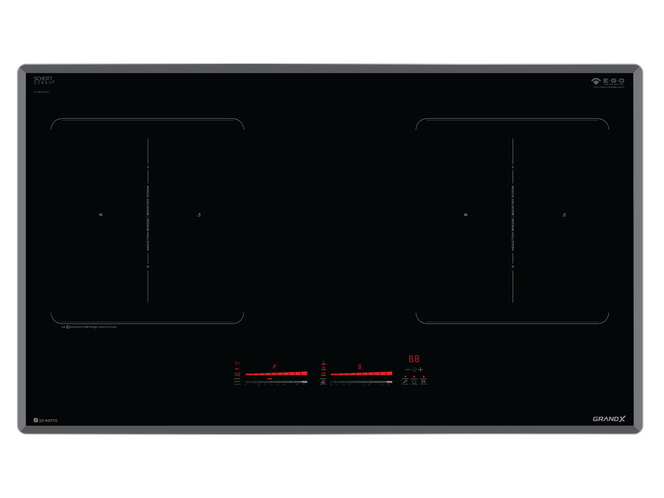 Bếp từ 2 vùng nấu GrandX GX IH977G 3700W