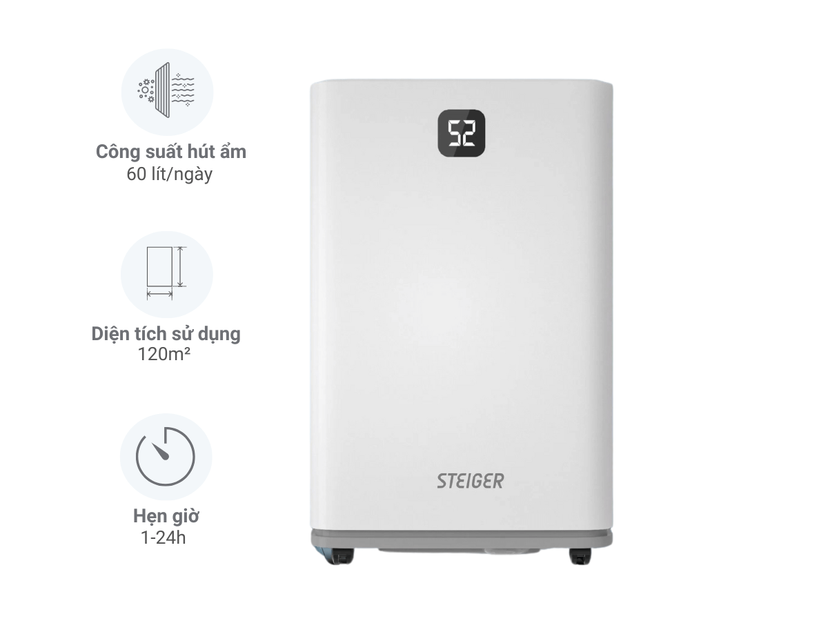 Máy hút ẩm 60 lít Steiger STG-860DW