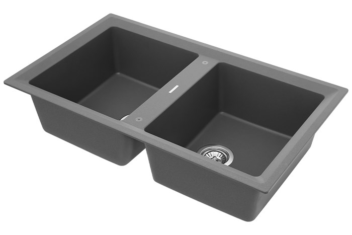 Chậu rửa chén 2 ngăn đá Teka STONE 90 B-TG 2B BK