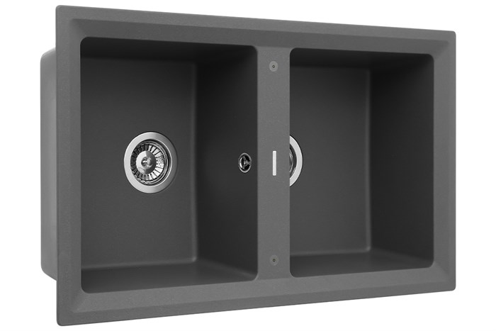 Chậu rửa chén 2 ngăn đá Teka STONE 90 B-TG 2B BK