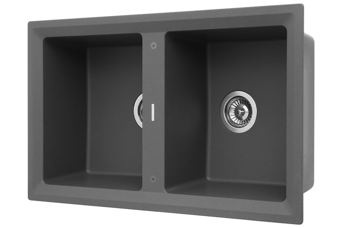 Chậu rửa chén 2 ngăn đá Teka STONE 90 B-TG 2B BK