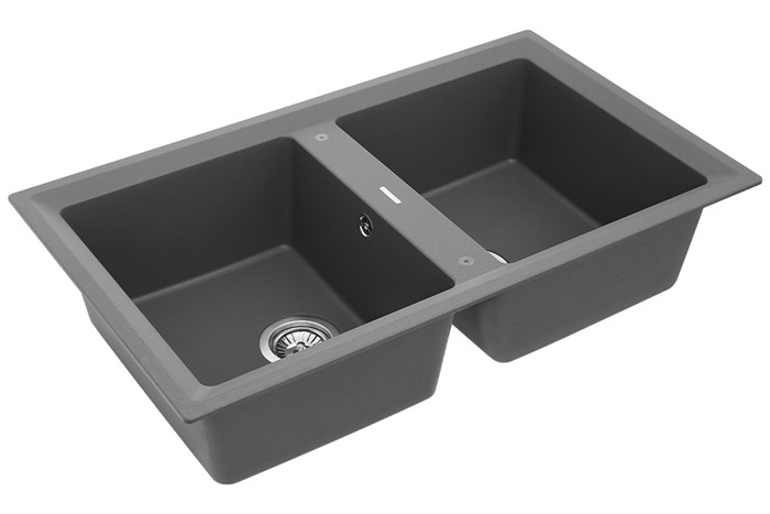 Chậu rửa chén 2 ngăn đá Teka STONE 90 B-TG 2B BK