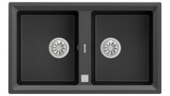 Chậu rửa chén 2 ngăn đá Teka STONE 90 B-TG 2B BK