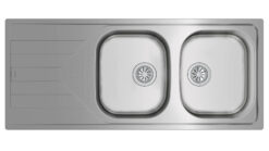 Chậu rửa chén 2 ngăn 1 cánh inox Teka Universe 80 T-XP 2B 1D REV 3½