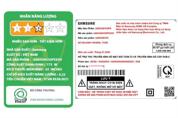 Smart Tivi Crystal UHD Samsung 4K 65 inch 65U8550F