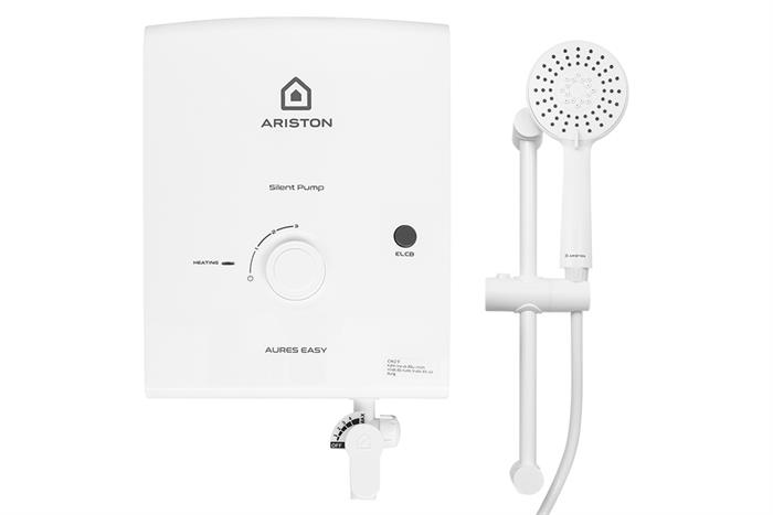 Bình nóng lạnh trực tiếp Ariston 4500W Aures Easy 4,5P (có bơm)