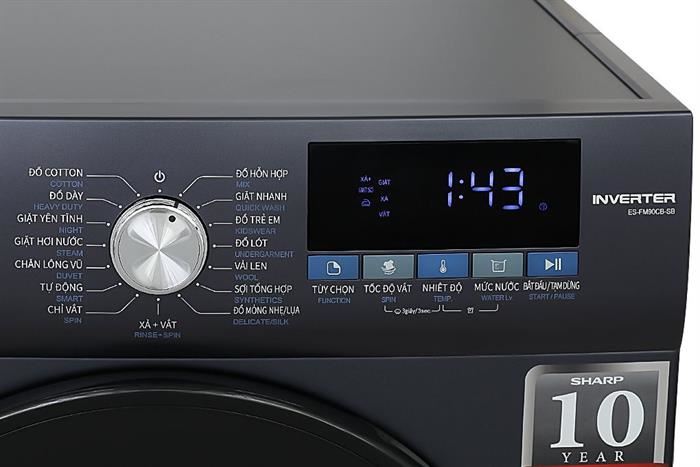 Máy giặt Sharp Inverter 9 kg ES-FM90CB-SB