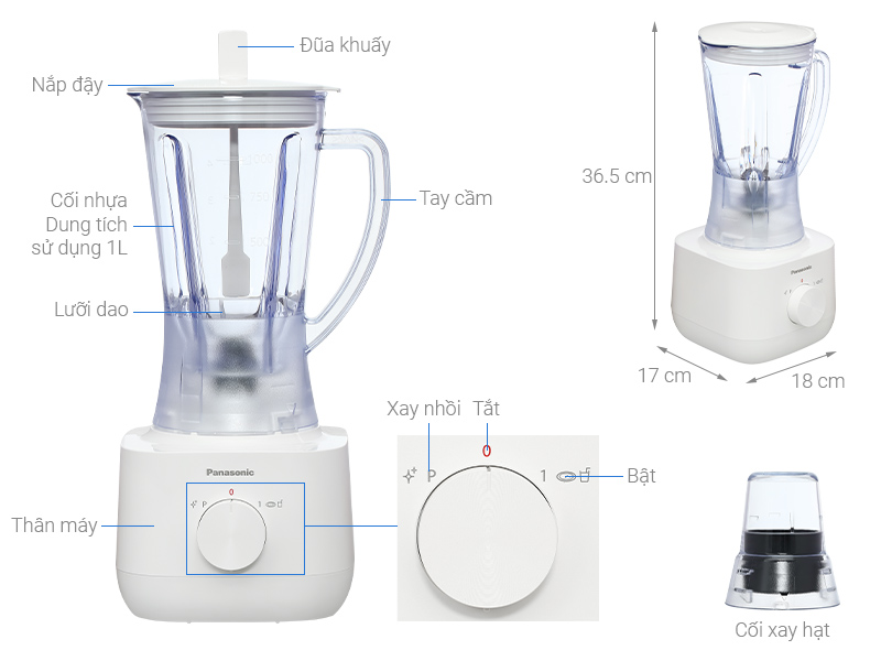 Máy xay sinh tố đa năng Panasonic MX-EP3111WRA