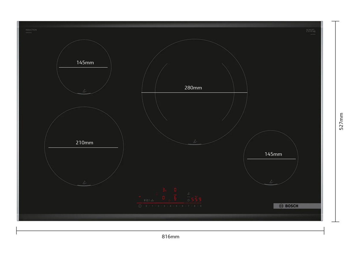 Bếp từ 4 vùng nấu Bosch serie 6 PIE875HC1E