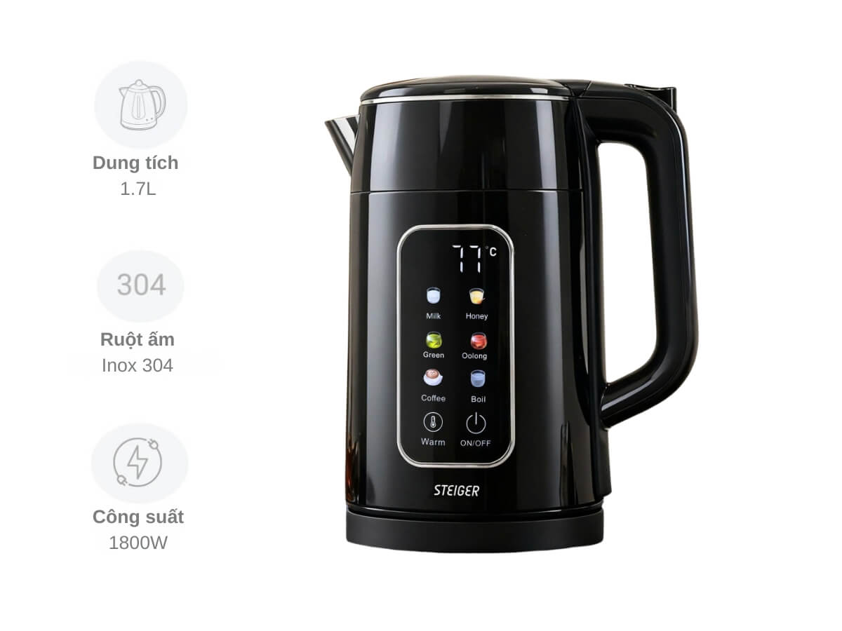 Ấm siêu tốc Steiger STG-9356/G 1.7 lít