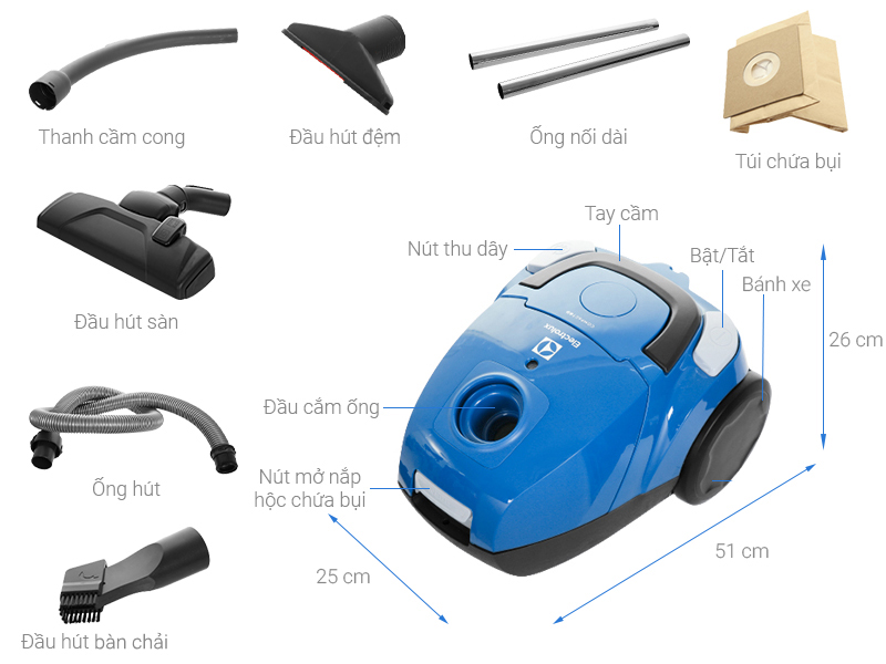Máy hút bụi dạng hộp Electrolux Z1220