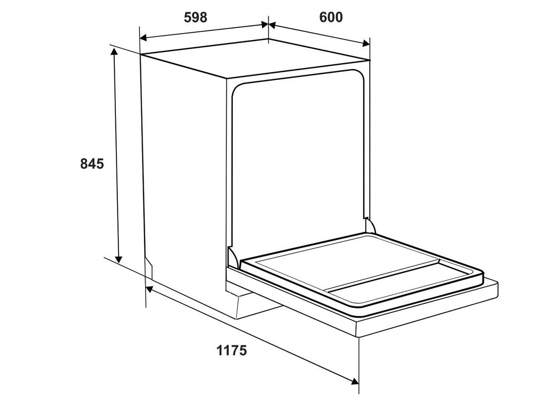 Máy rửa bát độc lập 15 bộ Hafele HDW-F6012G 535.29.672