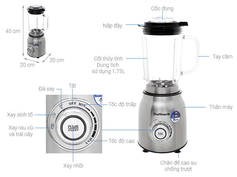 Máy xay sinh tố BlueStone BLB-5377