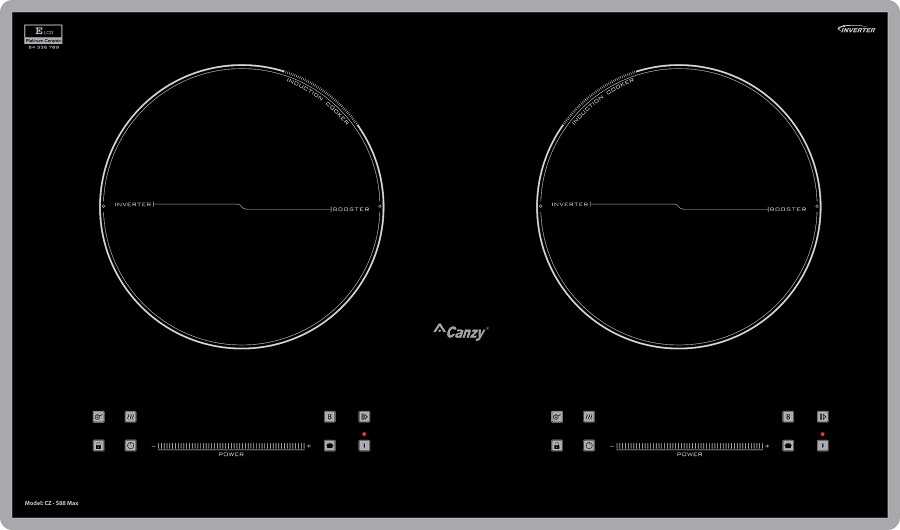 Bếp từ 2 vùng nấu Canzy CZ-S88MAX 4800W Inverter kính Ceramic