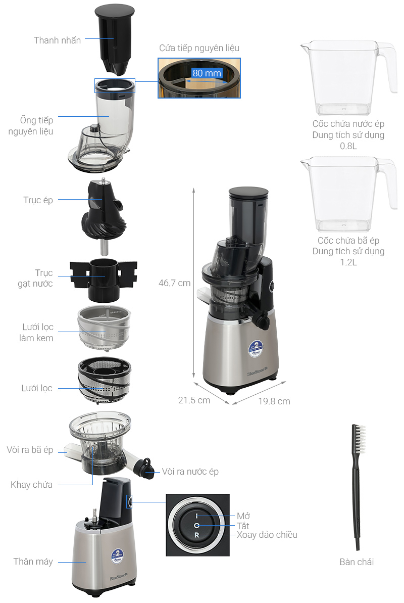 Máy ép chậm BlueStone SJB-6557