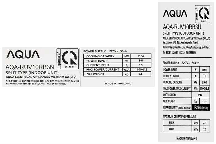 Điều hòa Aqua Inverter 1 HP AQA-RUV10RB3