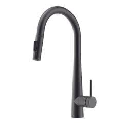 Vòi rửa nóng lạnh dây rút Hafele Inox 304 mạ PVD đen HT24-SH1P417 567.24.498