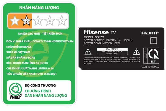 Smart Tivi QLED Hisense AI 4K 55 inch 55Q7Q