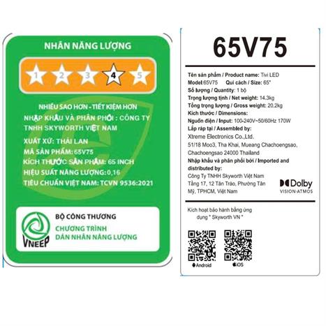 Google Tivi QD-MiniLED 4K Coocaa 65 Inch 65V75