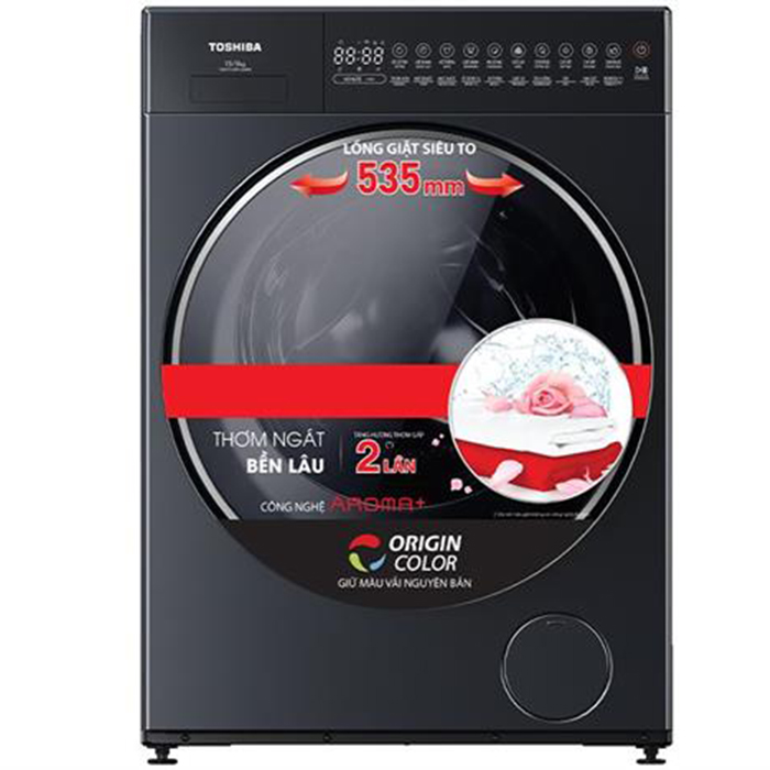 Máy giặt sấy Toshiba cửa trước Inverter 15kg TWD-T35BP160MWV(MG)