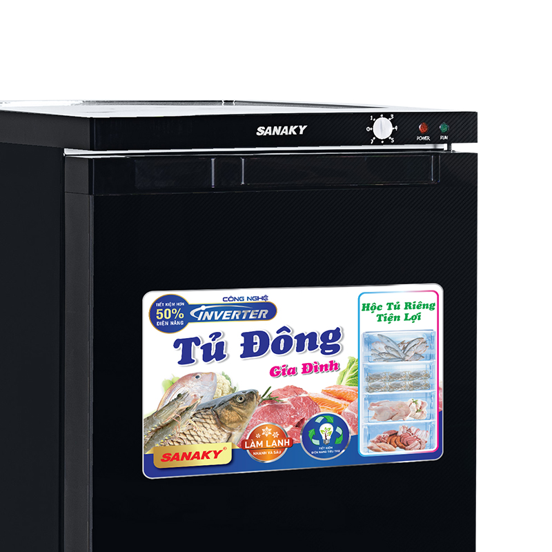Tủ đông đứng Inverter Sanaky 118 lít VH-160VD3