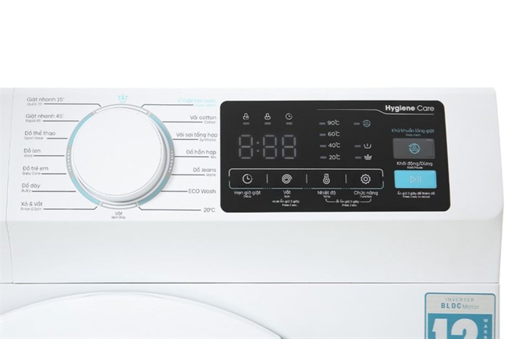 Máy giặt cửa trước Casper lồng ngang Inverter WF-105I140BWC 10.5 KG