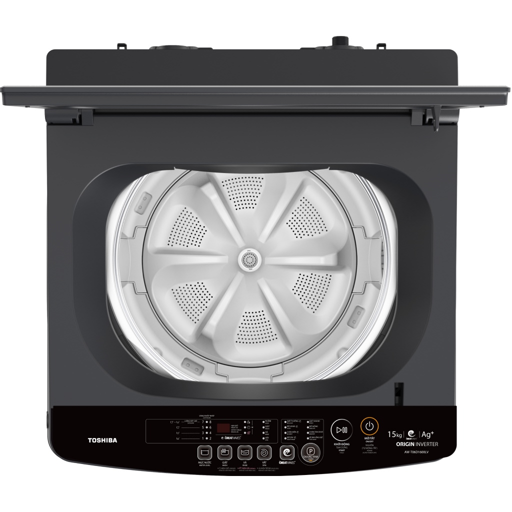 Máy giặt cửa trên Toshiba lồng đứng Inverter 15kg AW-T06D1600LV(MK)