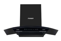 Máy hút mùi áp tường kính cong màu đen 90cm Fandi FD-BMX9