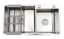 Chậu rửa bát 2 hố Fandi 79cm FD-HM8245L Inox 304