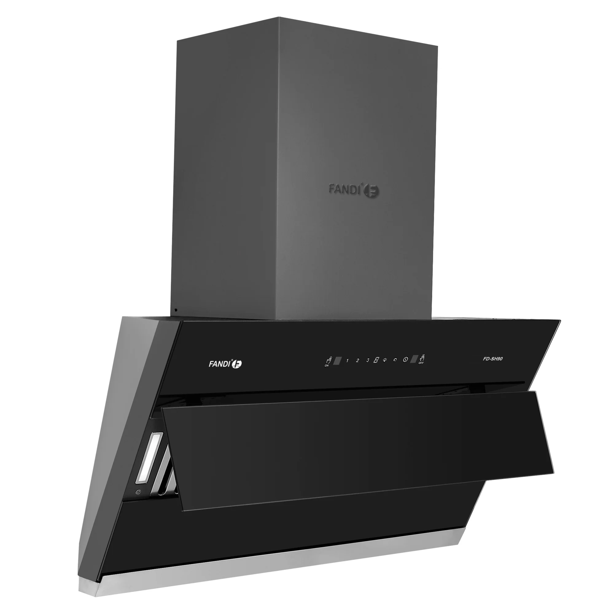 Máy hút mùi kính vát Fandi FD-SH90 90cm 1350m3/h 46DB