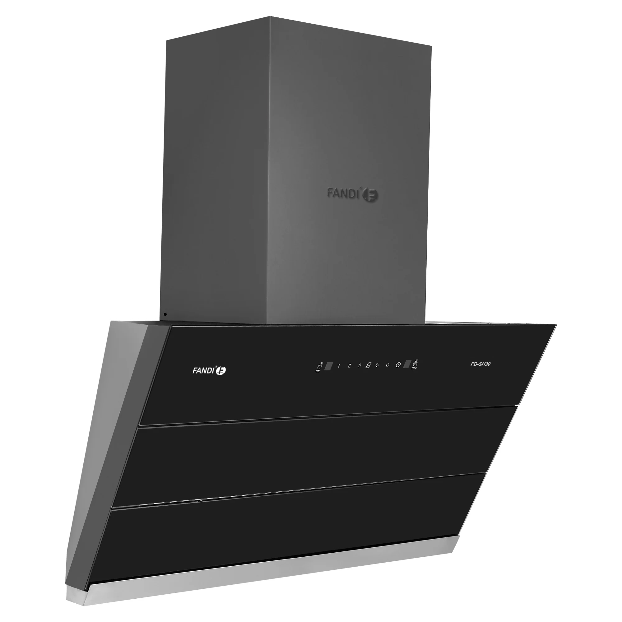 Máy hút mùi kính vát Fandi FD-SH90 90cm 1350m3/h 46DB