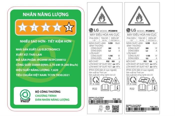 Điều hòa LG Inverter 1 chiều 1 HP 9200BTU IPC09M1