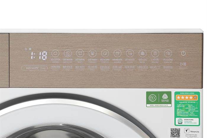Máy giặt Toshiba cửa trước Inverter lồng ngang 10.5 kg TW-T37BZP115MWV(WT)