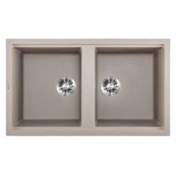 Chậu rửa bát 2 hố Malloca 86cm Champagne K45095