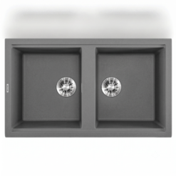 Chậu rửa bát đá 2 hố Malloca 86CM GREY K45099